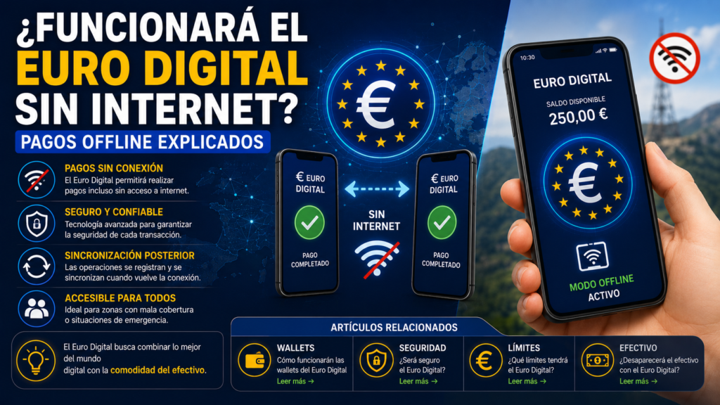 ¿Funcionará el Euro Digital sin conexión a internet? Pagos offline con Euro Digital sin conexión a internet