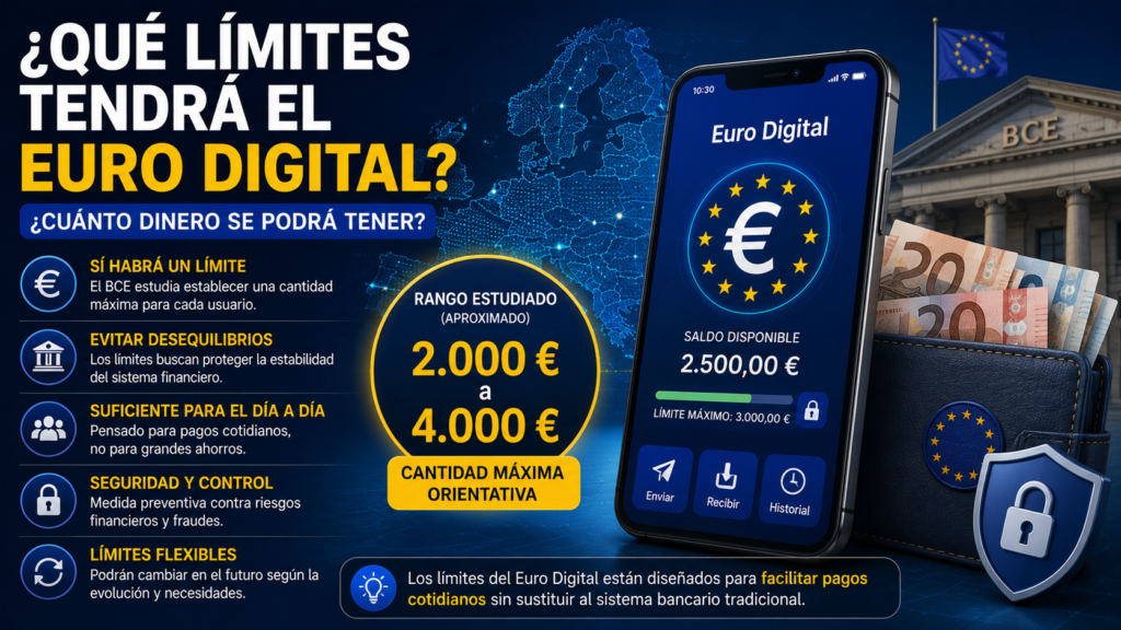 ¿Qué límites tendrá el Euro Digital? ¿Cuánto dinero se podrá tener? Límites y cantidad máxima permitida del Euro Digital