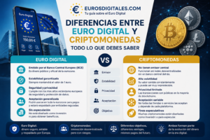 Diferencias entre Euro Digital y criptomonedas: Guía completa