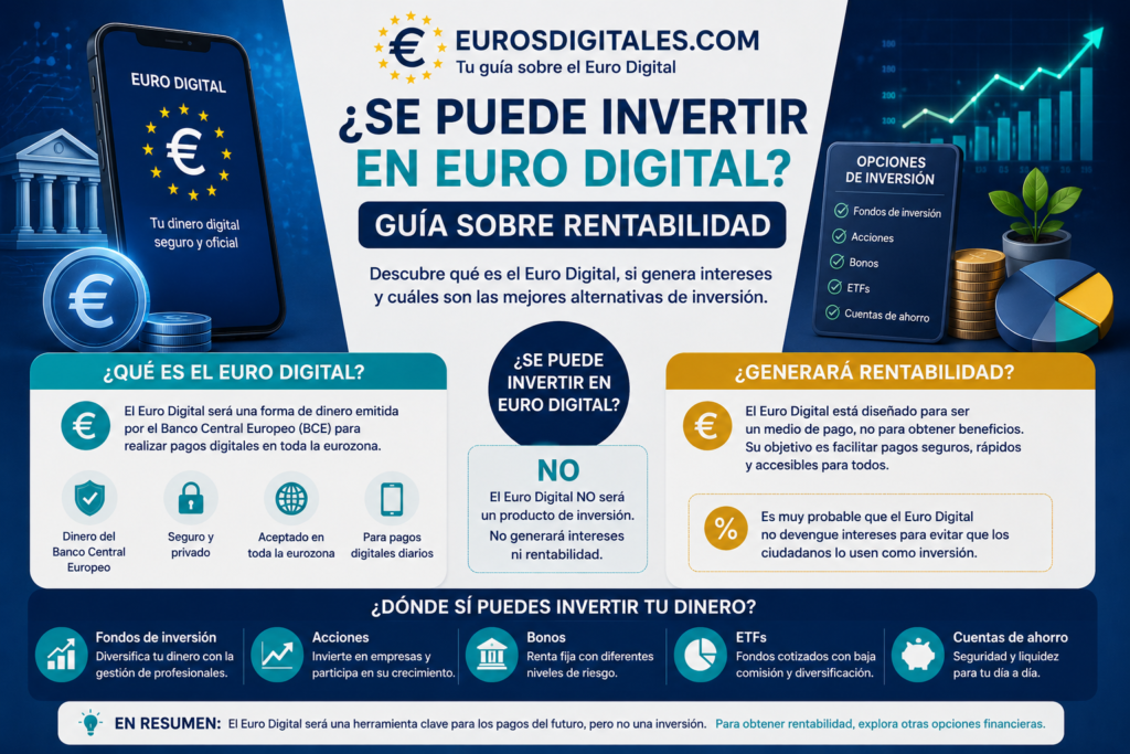 ¿Se puede invertir en Euro Digital? Guía sobre su rentabilidad invertir en Euro Digital